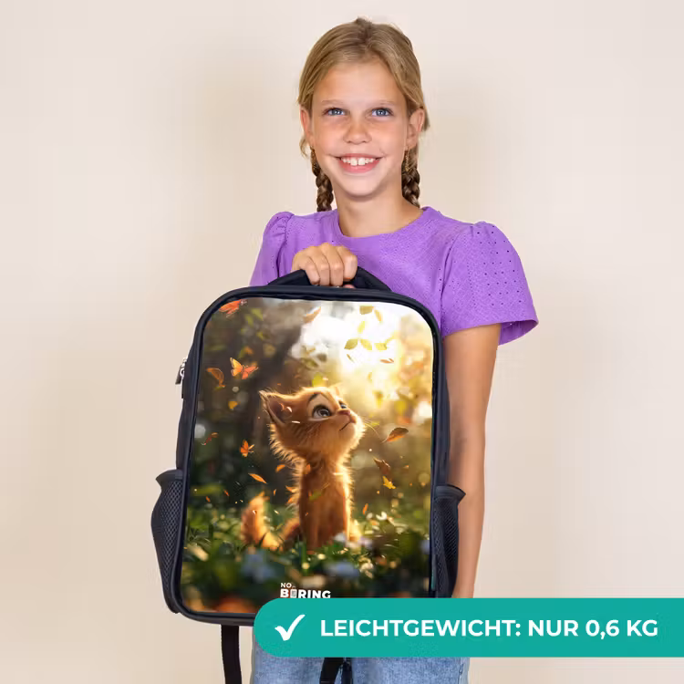 Kinderrucksack - Schwarz - Henry Herbst Kätzchen — 7