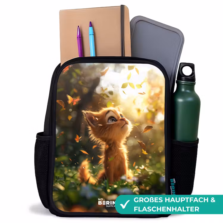 Kinderrucksack - Schwarz - Henry Herbst Kätzchen — 8