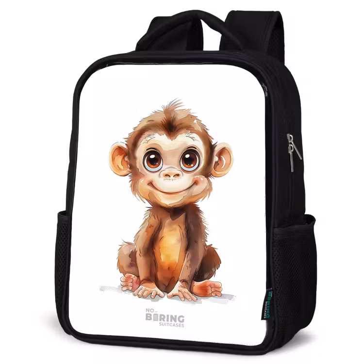 Kinderrucksack - Schwarz - Baby-Affe — 4
