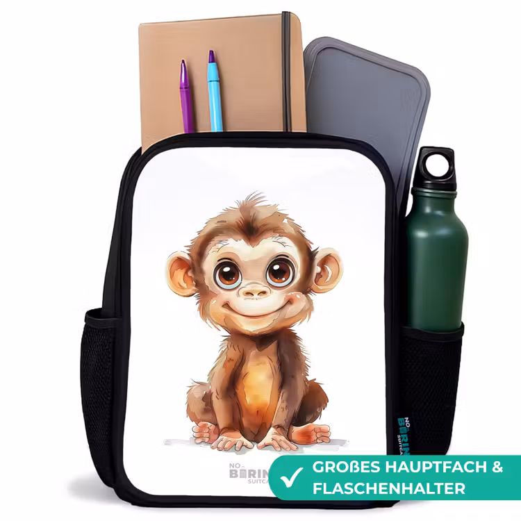 Kinderrucksack - Schwarz - Baby-Affe — 8