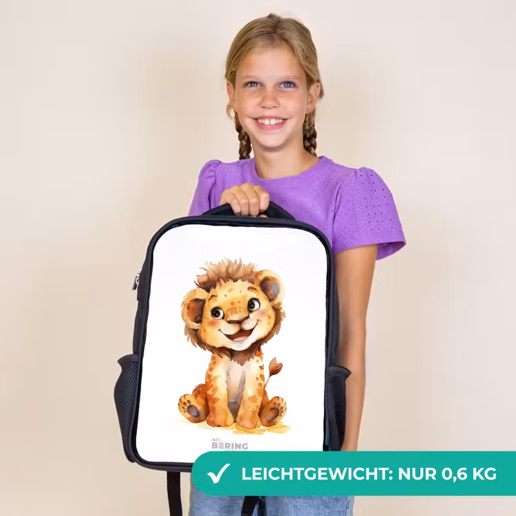 Kinderrucksack - Schwarz - Baby-Löwe — 7