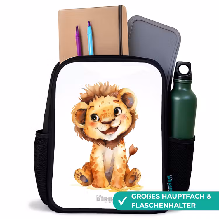 Kinderrucksack - Schwarz - Baby-Löwe — 8