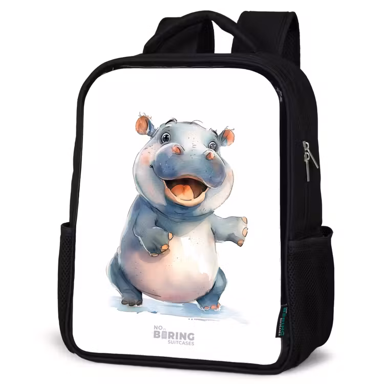 Kinderrucksack - Schwarz - Baby-Nilpferd — 4
