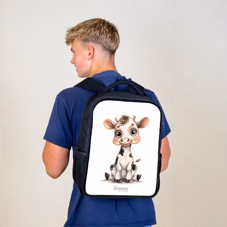 Kinderrucksack - Schwarz - Babykuh — 3