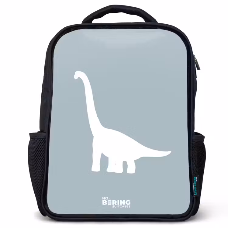 Kinderrucksack - Schwarz - Blau mit Brachiosaurus-Dino — 1