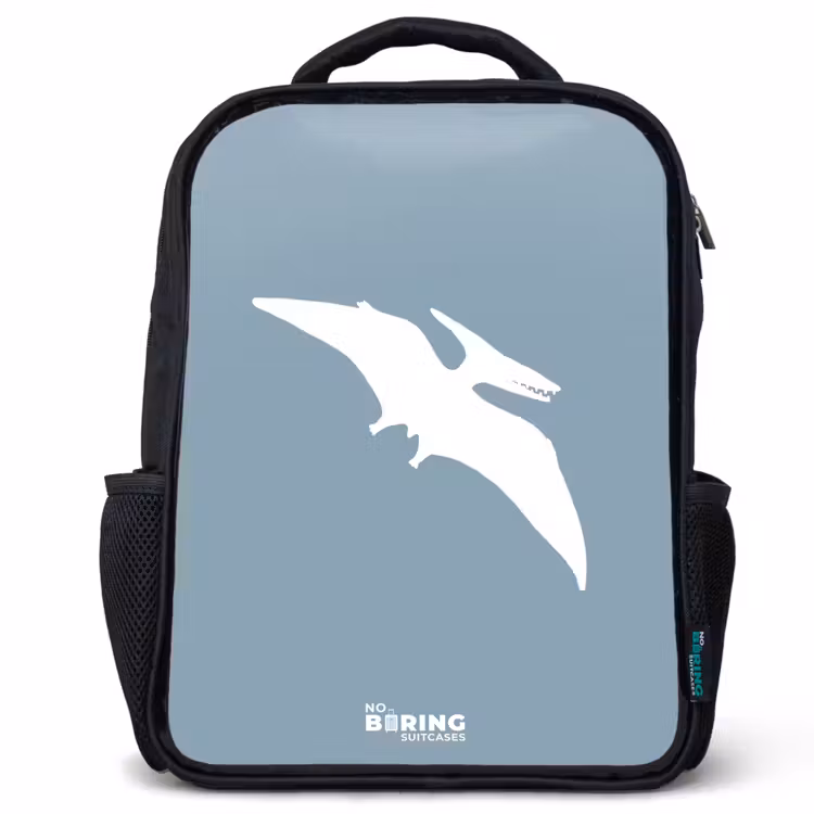 Kinderrucksack - Schwarz - Blau mit Pteranodon-Dino — 1