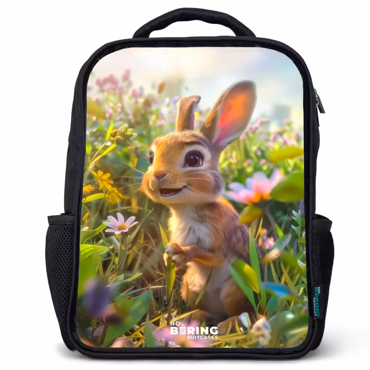 Kinderrucksack - Schwarz - Kleines Kaninchen — 1