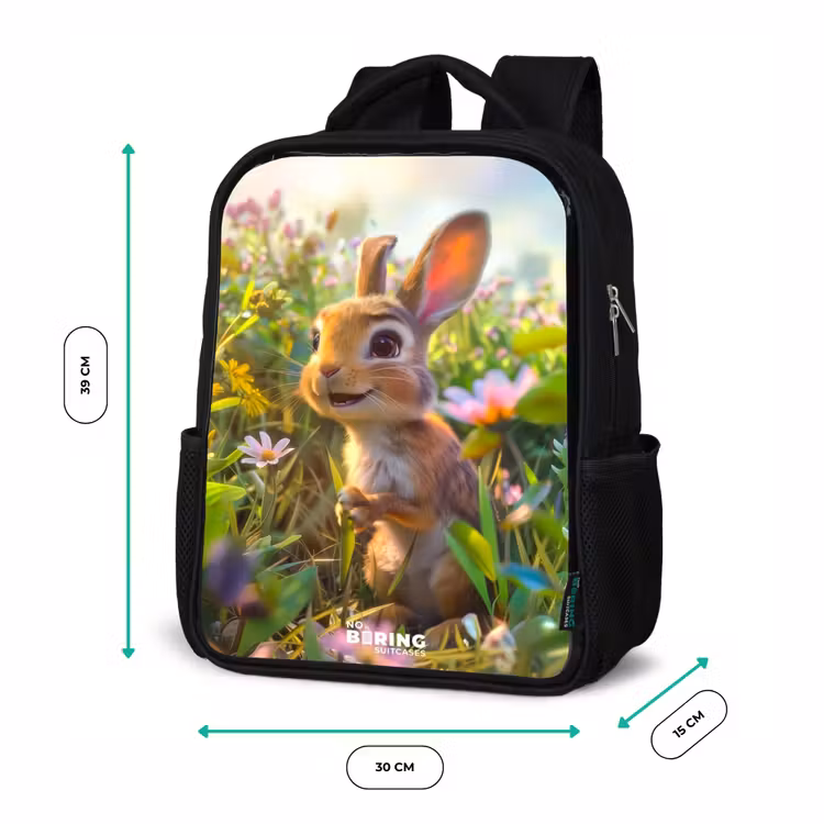 Kinderrucksack - Schwarz - Kleines Kaninchen — 6