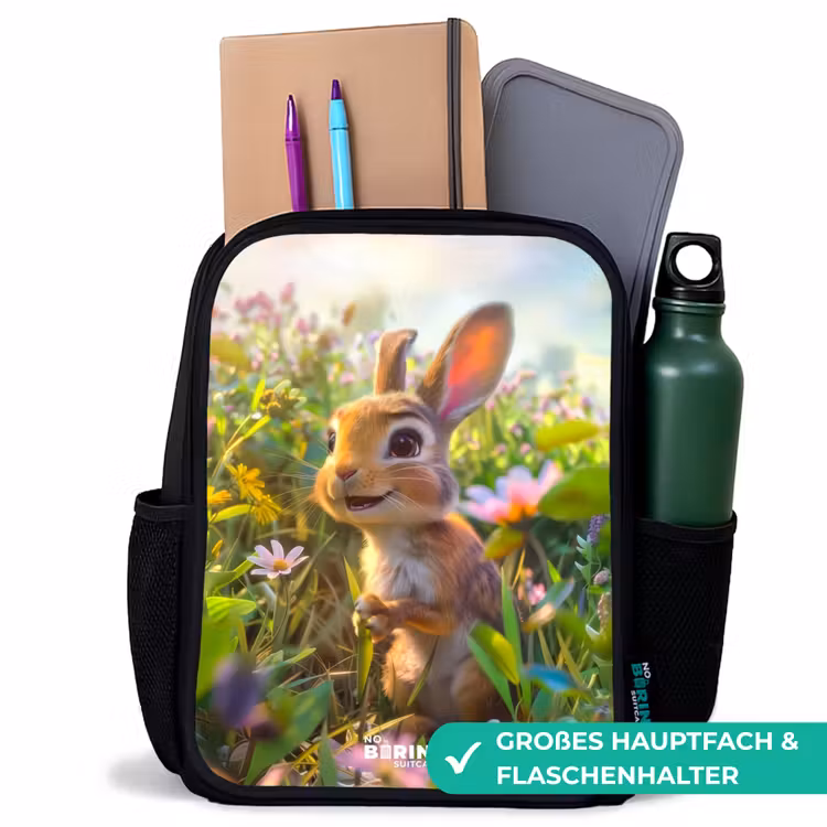 Kinderrucksack - Schwarz - Kleines Kaninchen — 8