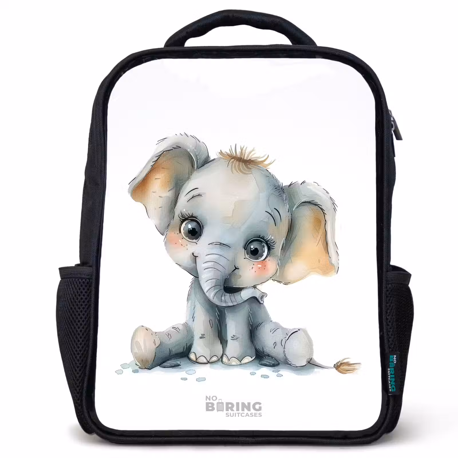 Kinderrucksack - Schwarz - Baby-Elefant — 1