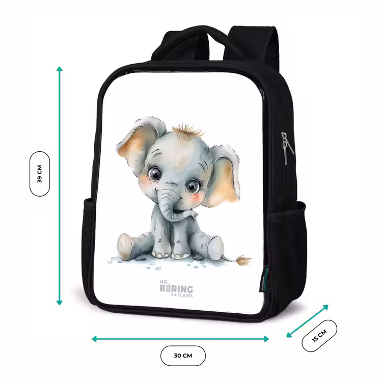Kinderrucksack - Schwarz - Baby-Elefant — 6
