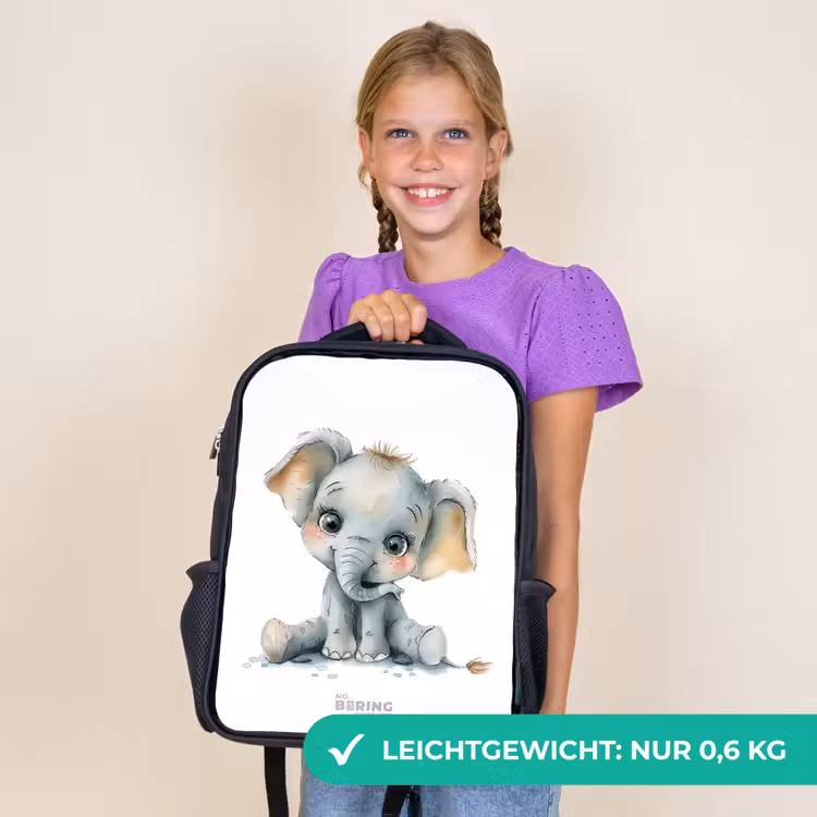 Kinderrucksack - Schwarz - Baby-Elefant — 7