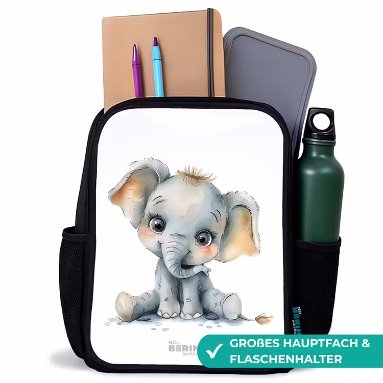 Kinderrucksack - Schwarz - Baby-Elefant — 8