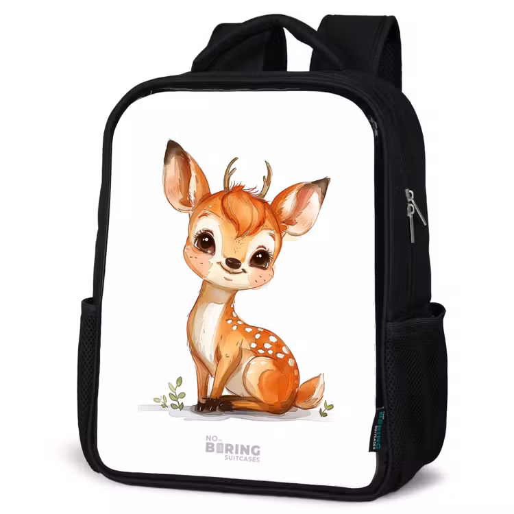 Kinderrucksack - Schwarz - Baby-Hirsch — 4