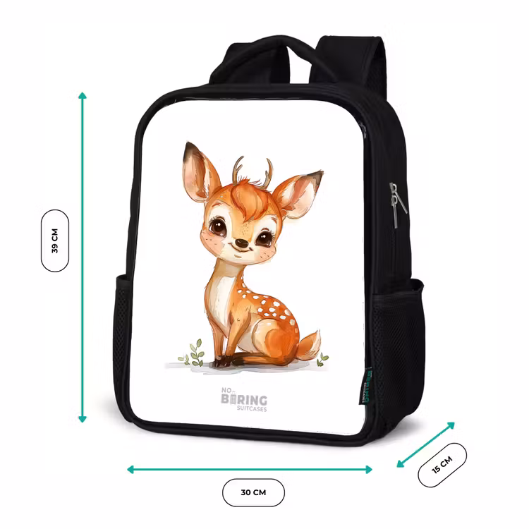Kinderrucksack - Schwarz - Baby-Hirsch — 6