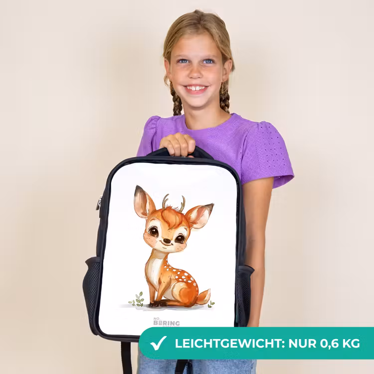 Kinderrucksack - Schwarz - Baby-Hirsch — 7