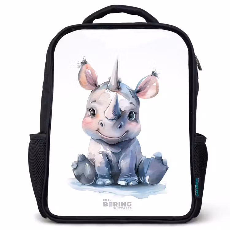 Kinderrucksack - Schwarz - Baby Nashorn — 1
