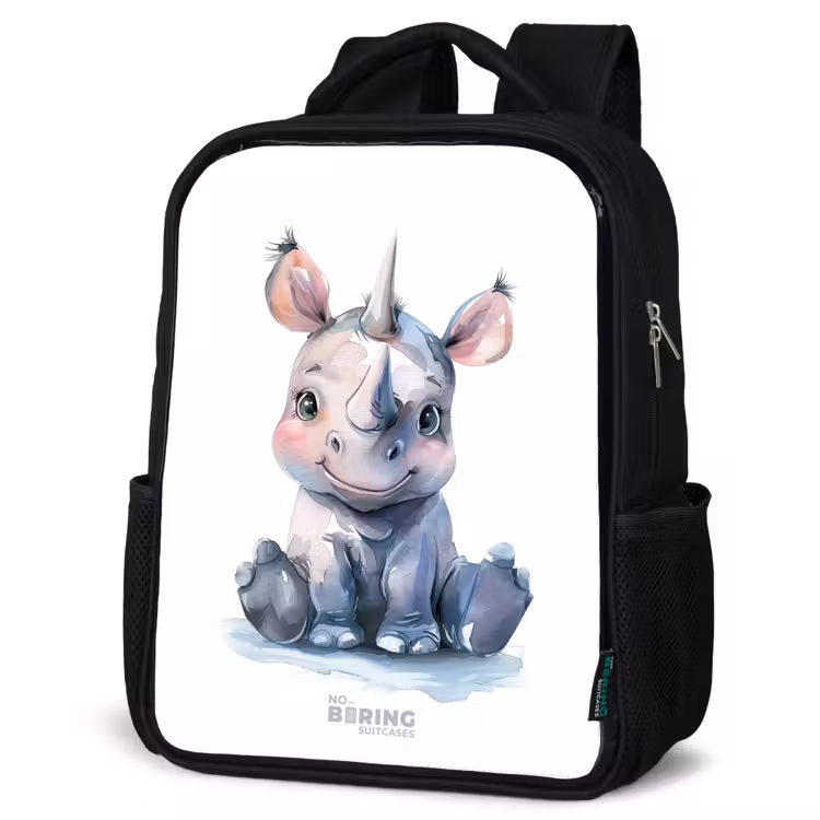 Kinderrucksack - Schwarz - Baby Nashorn — 4