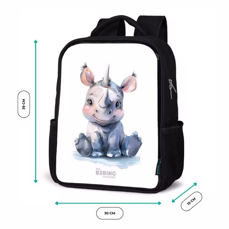 Kinderrucksack - Schwarz - Baby Nashorn — 6