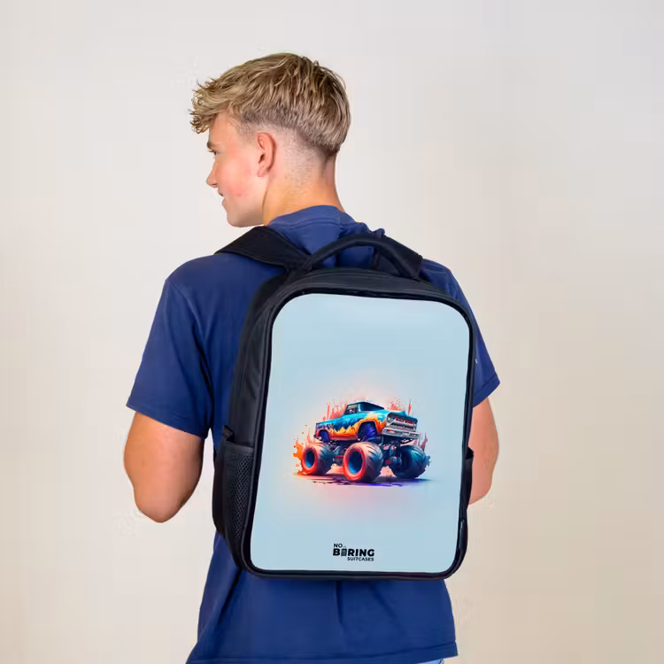 Kinderrucksack - Schwarz - Fierce Wheels — 3