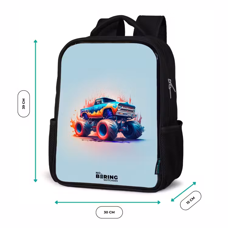 Kinderrucksack - Schwarz - Fierce Wheels — 6