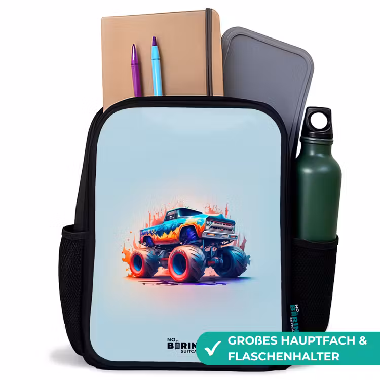 Kinderrucksack - Schwarz - Fierce Wheels — 8