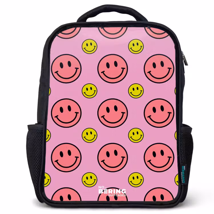 Kinderrucksack - Schwarz - Alles lächelt rosa — 1
