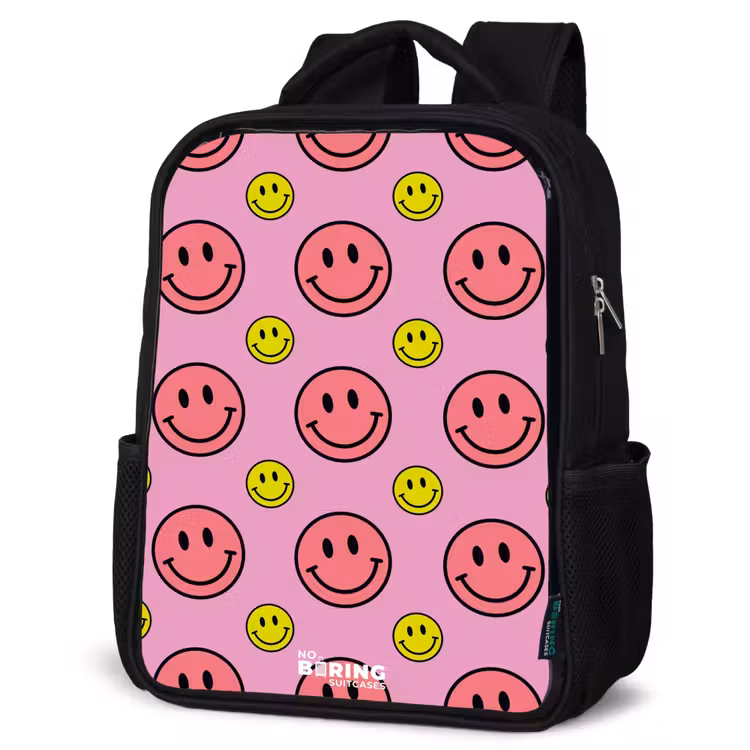 Kinderrucksack - Schwarz - Alles lächelt rosa — 4