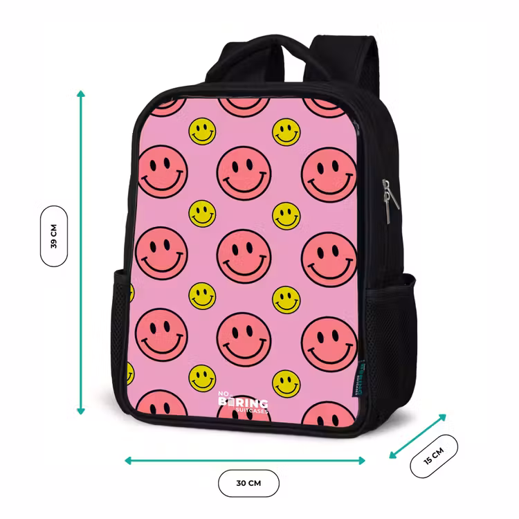 Kinderrucksack - Schwarz - Alles lächelt rosa — 6