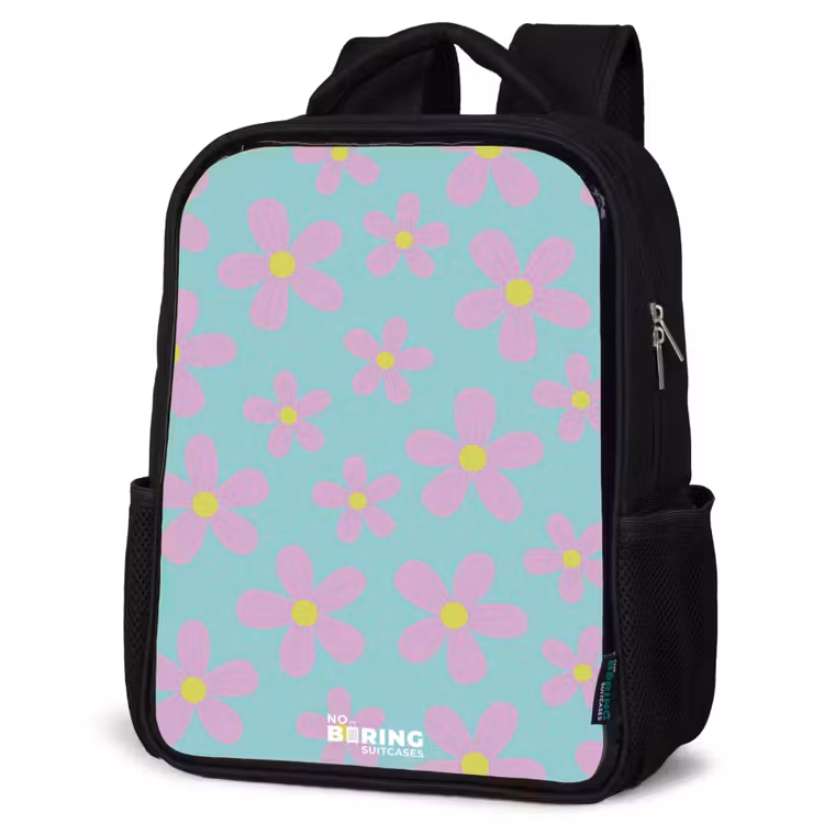 Kinderrucksack - Schwarz - Gänseblümchenmanie Minze — 4
