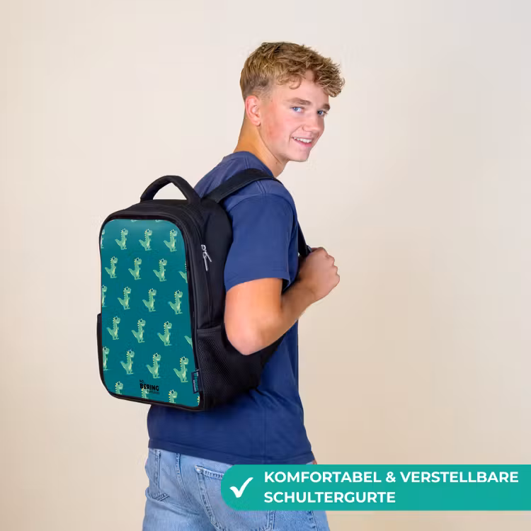 Kinderrucksack - Schwarz - Angaben zum Tyranosaurus — 9