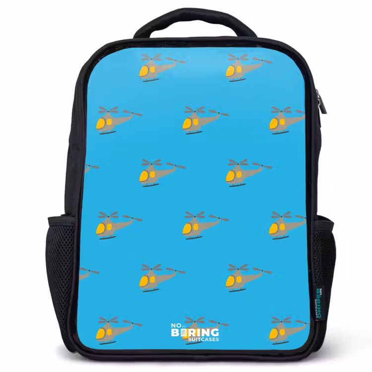 Kinderrucksack - Schwarz - Hubschrauber-Aufregung — 1