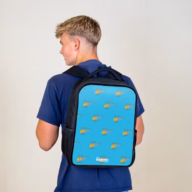Kinderrucksack - Schwarz - Hubschrauber-Aufregung — 3