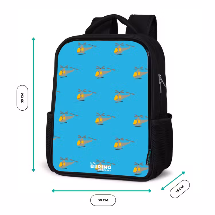 Kinderrucksack - Schwarz - Hubschrauber-Aufregung — 6