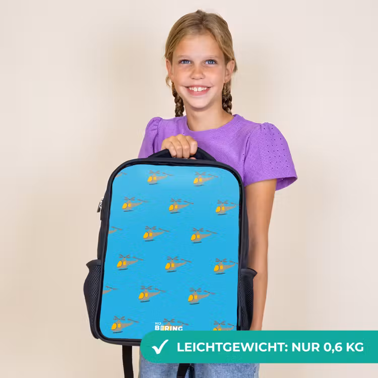 Kinderrucksack - Schwarz - Hubschrauber-Aufregung — 7