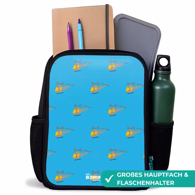 Kinderrucksack - Schwarz - Hubschrauber-Aufregung — 8