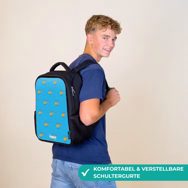 Kinderrucksack - Schwarz - Hubschrauber-Aufregung — 9