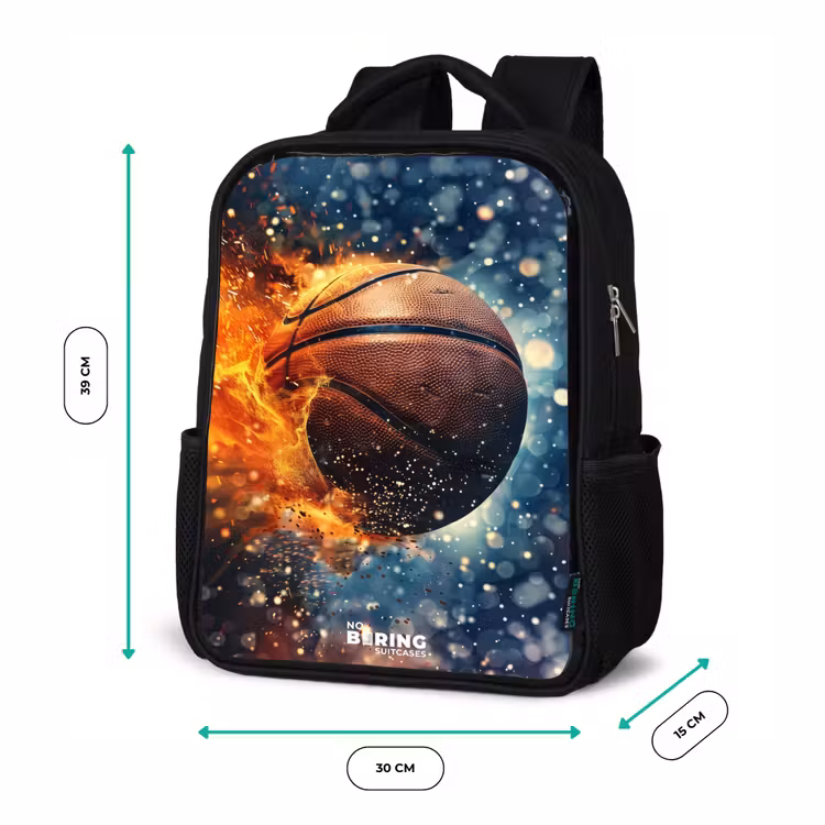 Kinderrucksack - Schwarz - Lebendiger Basketball — 6