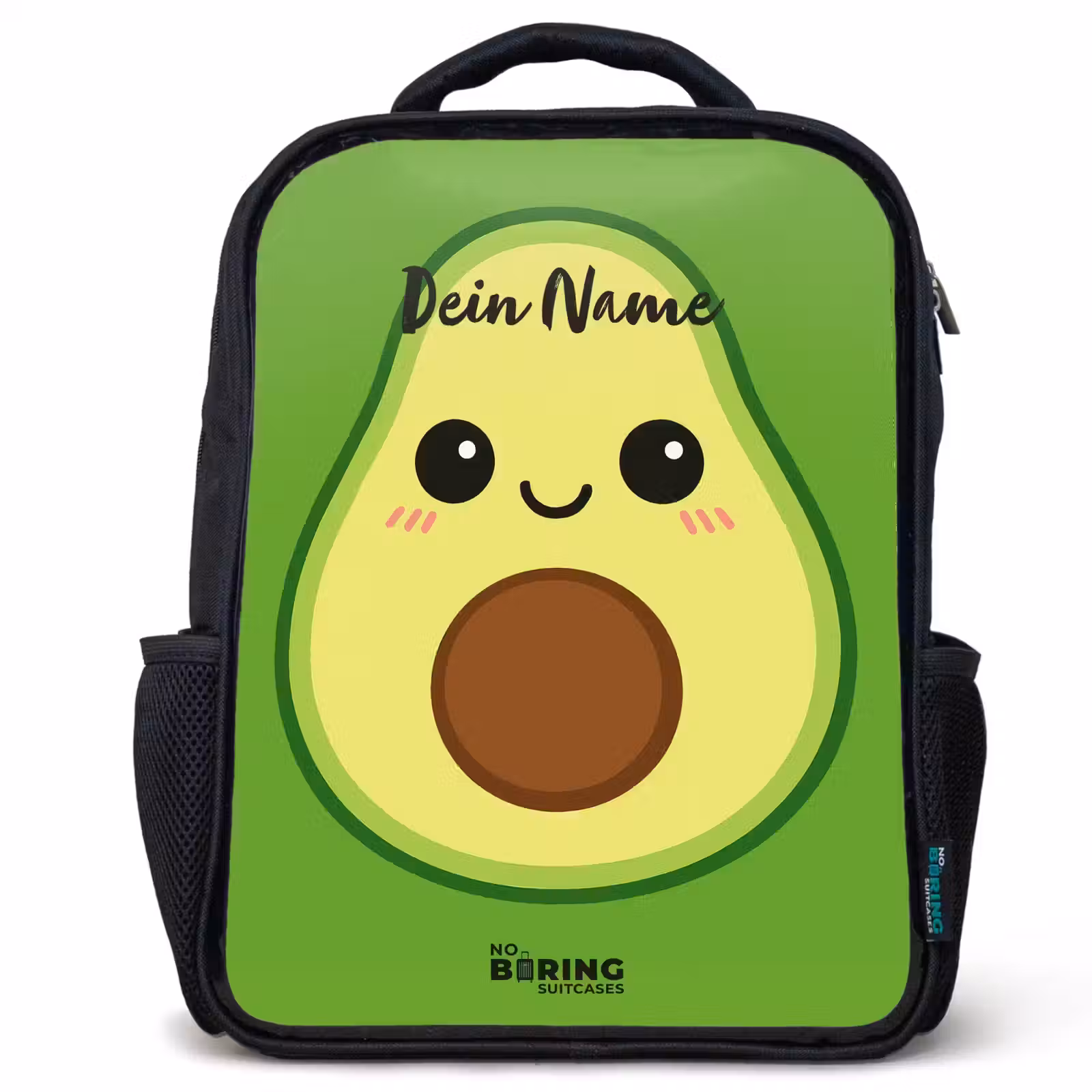 Kinderrucksack - Schwarz - Kawai - Avocado - Grün — 1