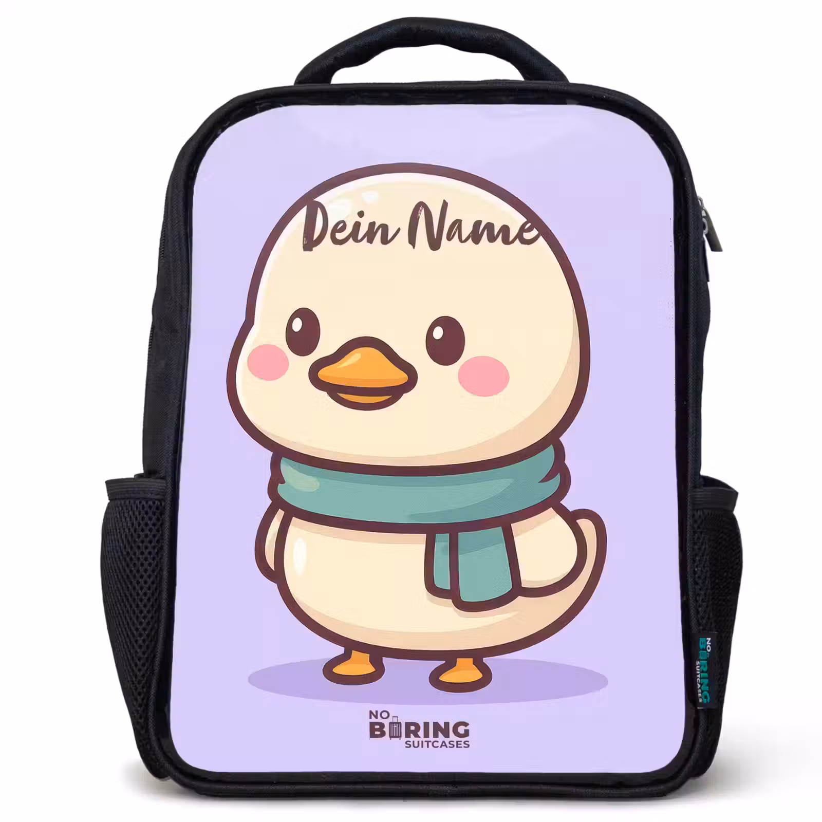 Kinderrucksack - Schwarz - Kawai - Ente - Halstuch — 1