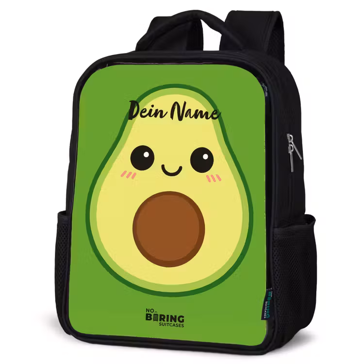 Kinderrucksack - Schwarz - Kawai - Avocado - Grün — 4