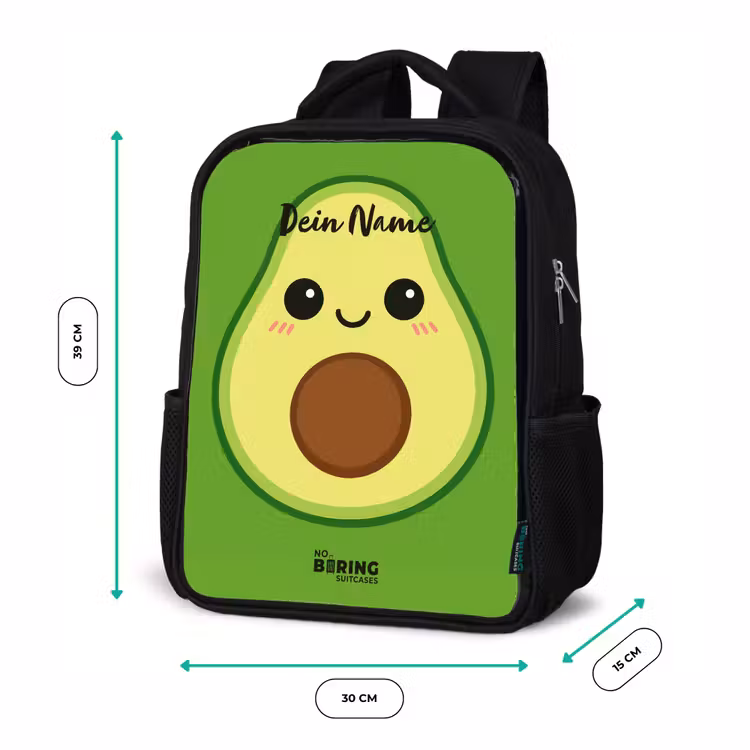 Kinderrucksack - Schwarz - Kawai - Avocado - Grün — 6