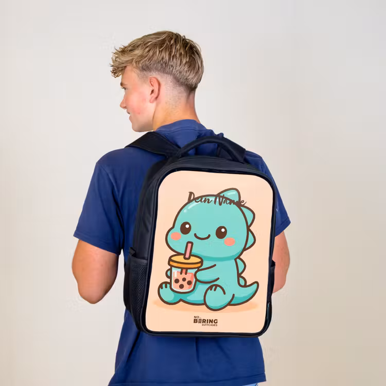 Kinderrucksack - Schwarz - Kawai - Dino - Bubbletea — 3