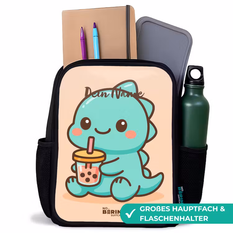 Kinderrucksack - Schwarz - Kawai - Dino - Bubbletea — 8