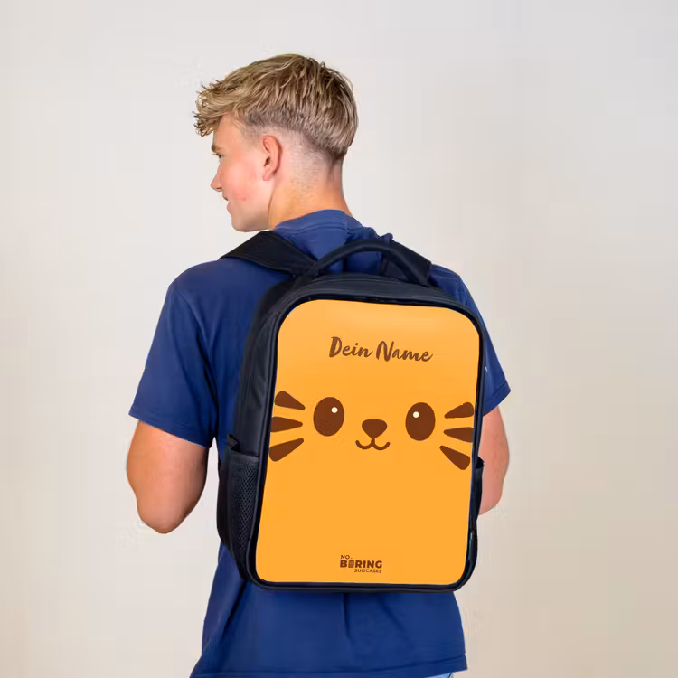 Kinderrucksack - Schwarz - Kawai - Tiger - Orange — 3