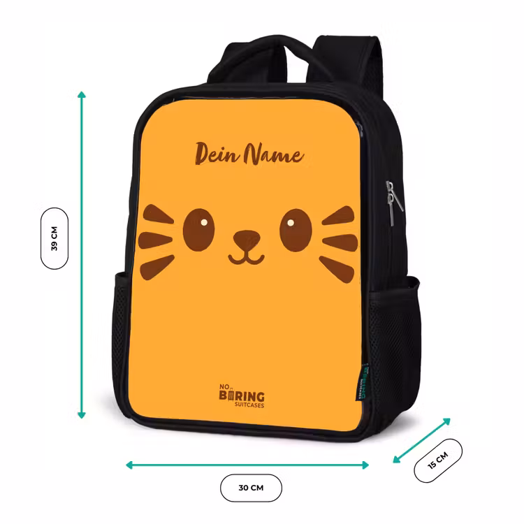 Kinderrucksack - Schwarz - Kawai - Tiger - Orange — 6