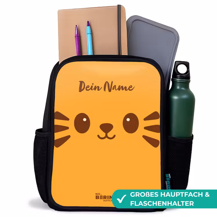 Kinderrucksack - Schwarz - Kawai - Tiger - Orange — 8