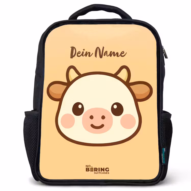 Kinderrucksack - Schwarz - Kawai - Kuh - Braun — 1