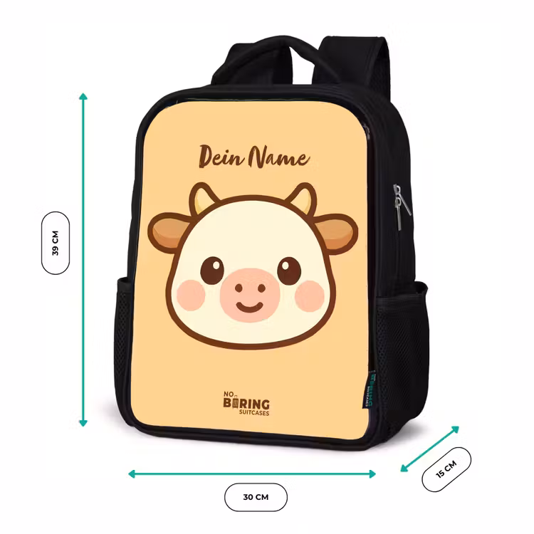 Kinderrucksack - Schwarz - Kawai - Kuh - Braun — 6