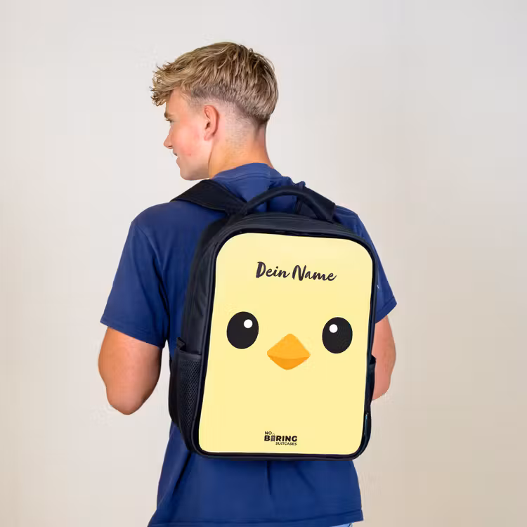Kinderrucksack - Schwarz - Kawai - Küken - Gelb — 3